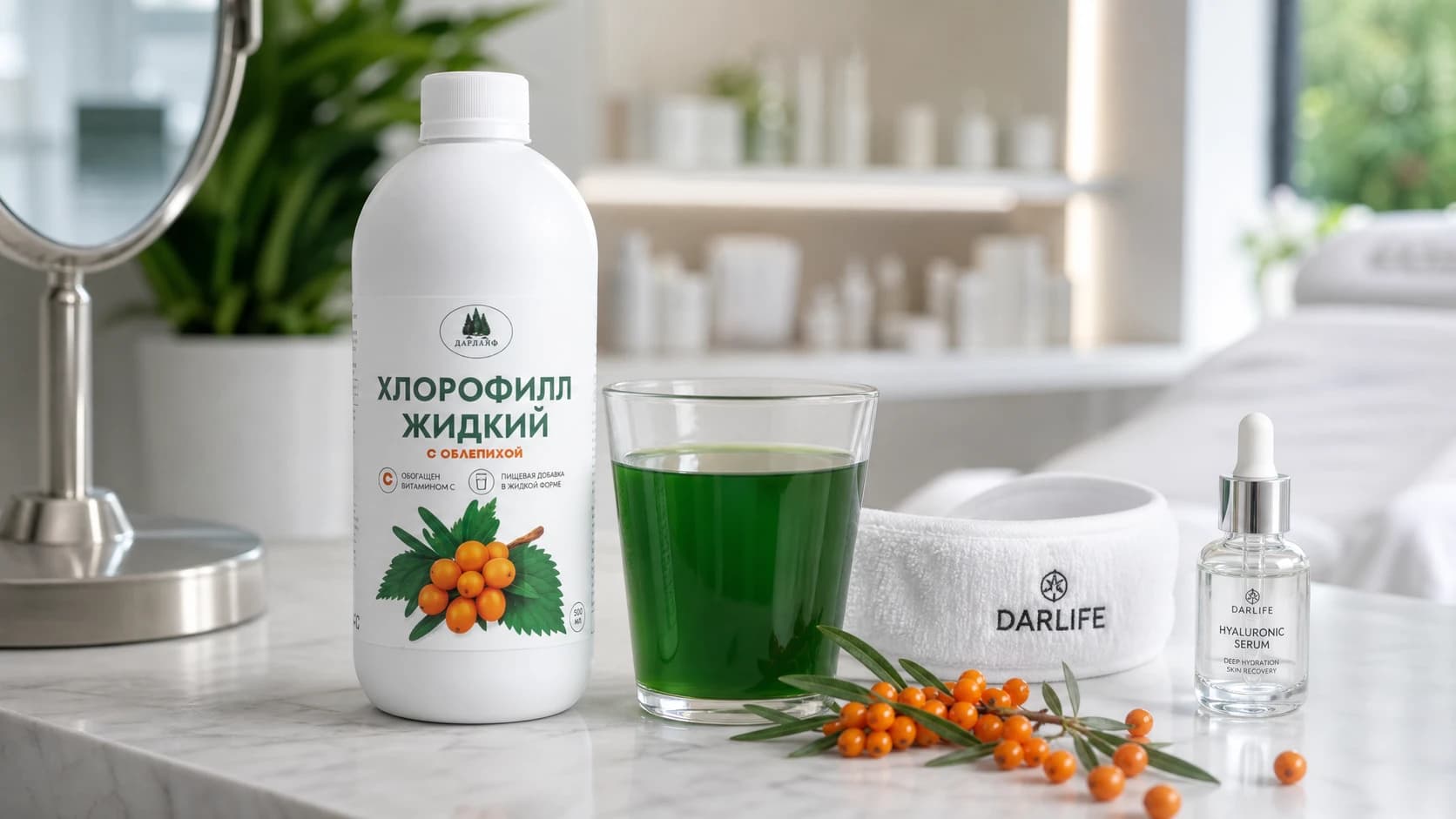 Хлорофилл после косметологических процедур: ускорение реабилитации после пилингов и лазера
