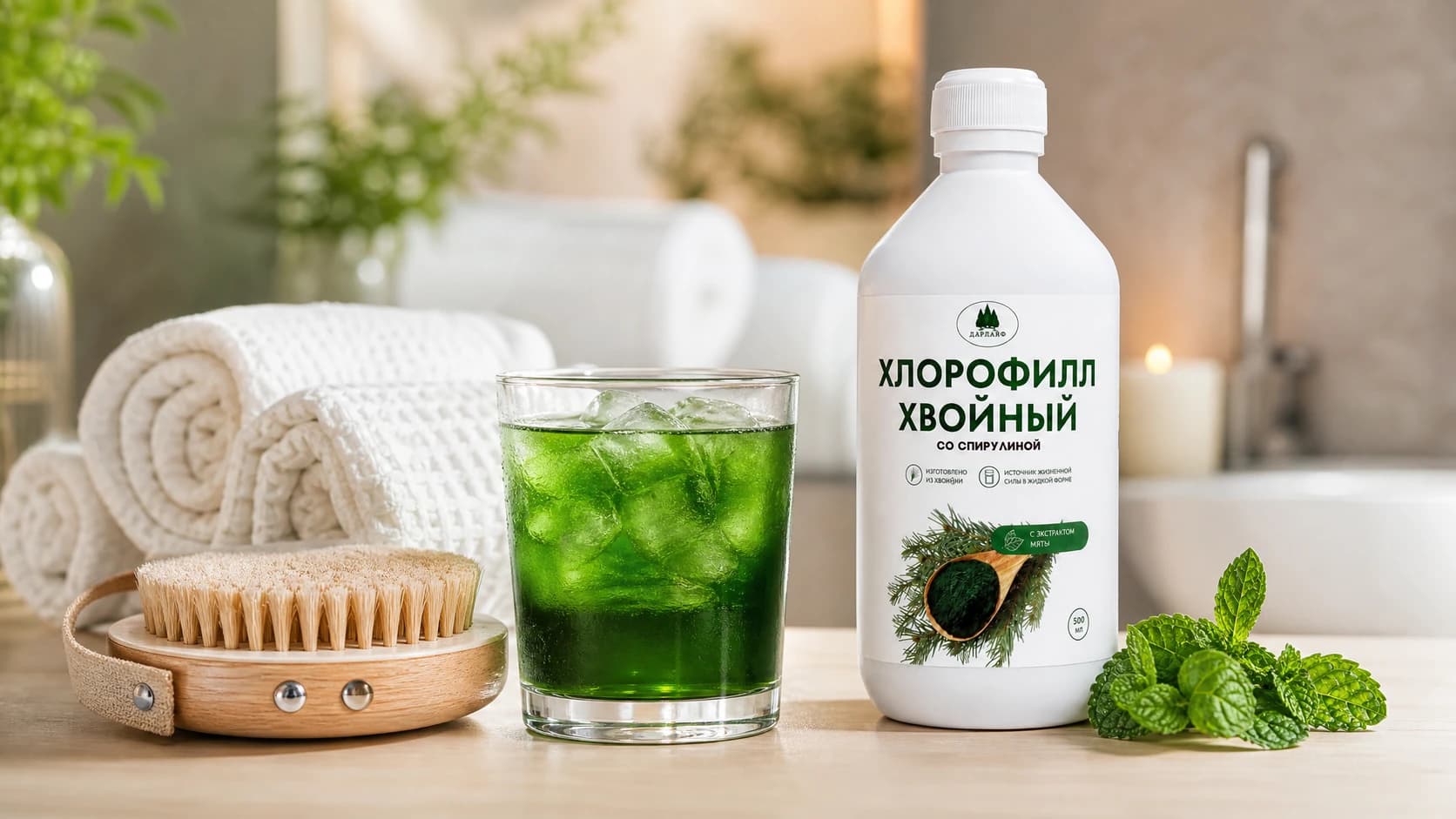 Хлорофилл и лимфодренажный массаж: синергия сухого брашинга и внутреннего очищения